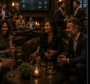 Members lounge gathering
